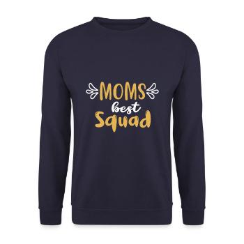 "i Went From Mama To Moms Best Squad" - Unisex Sweatshirt - navy - Front - Alina (178cm) & Michal (187cm)