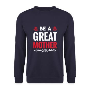 mutter liebeIch Ging Von Mama Zu Mama, Um Eine Gro - Unisex Pullover - Navy - Vorne - Alina (178cm) & Michal (187cm)