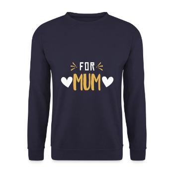 I went from mom to mom to be great - Unisex Sweatshirt - navy - Front - Alina (178cm) & Michal (187cm)