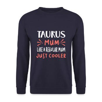 I went from mom to mom to be great - Unisex Sweatshirt - navy - Front - Alina (178cm) & Michal (187cm)