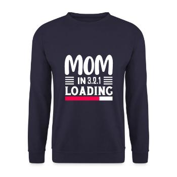 I went from mom to mom to be great - Unisex Sweatshirt - navy - Front - Alina (178cm) & Michal (187cm)