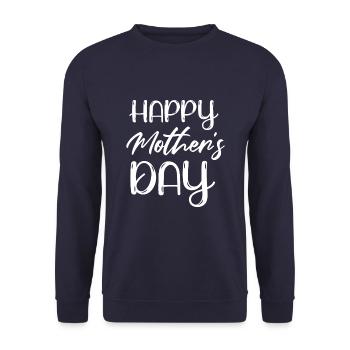 I went from mom to mom to be great - Unisex Sweatshirt - navy - Front - Alina (178cm) & Michal (187cm)