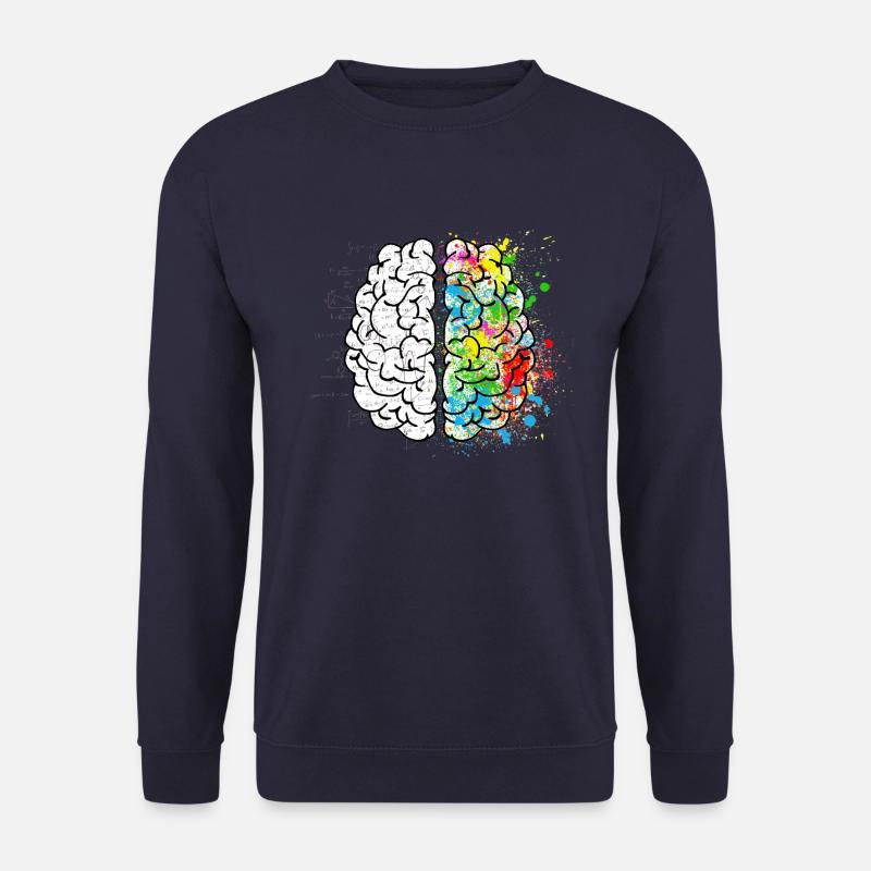 T-shirt brain comic math art - Unisex Sweatshirt - navy