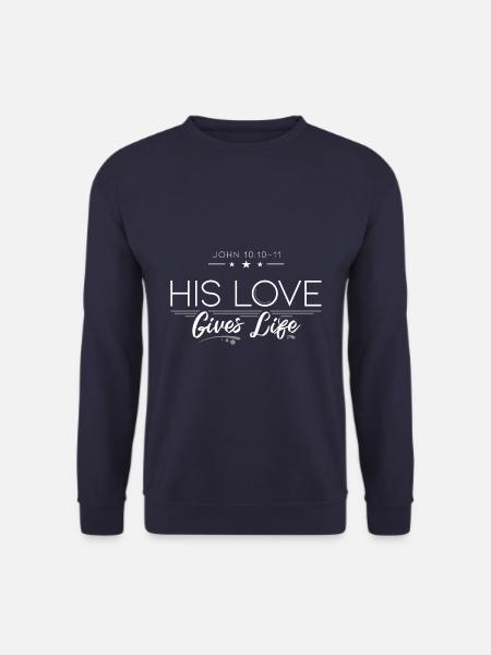 Christlich, Seine Liebe gibt Leben, Religion - Unisex Pullover - Navy