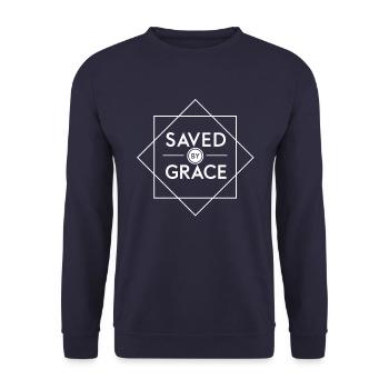 Sauvé par la grâce, Christian - Sweat-shirt Unisexe - marine - Devant - Alina (178cm) & Michal (187cm)
