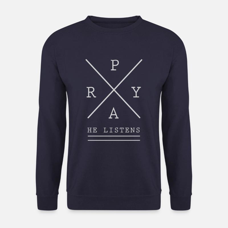 Bete, Gebet - Christlich - Christ - Unisex Pullover - Navy