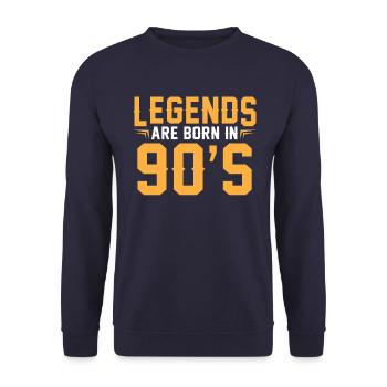 Né dans les années 90 - Sweat-shirt Unisexe - marine - Devant - Alina (178cm) & Michal (187cm)