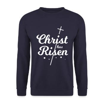 Christian - Joyeuses Pâques - Christian - Sweat-shirt Unisexe - marine - Devant - Alina (178cm) & Michal (187cm)