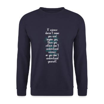 Wissenschaft - Unisex Pullover - Navy - Vorne - Alina (178cm) & Michal (187cm)