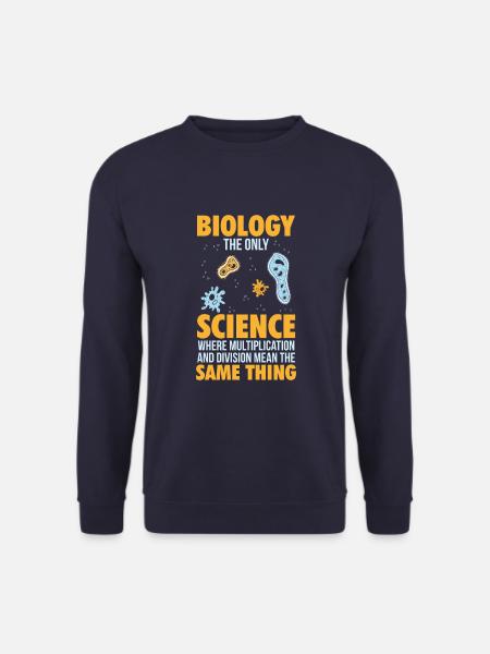 Biologi Citat Math Multiplikation Division - Unisex sweater - marineblå