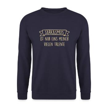 Sarkasmus - Unisex Pullover - Navy - Vorne - Alina (178cm) & Michal (187cm)