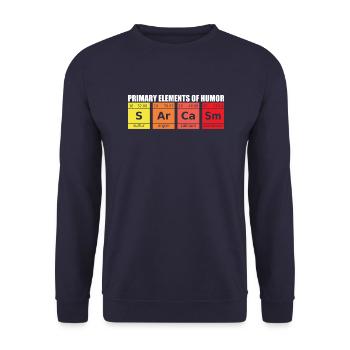 Sarcasm Humor Chemical Letters Saying - Unisex Sweatshirt - navy - Front - Alina (178cm) & Michal (187cm)
