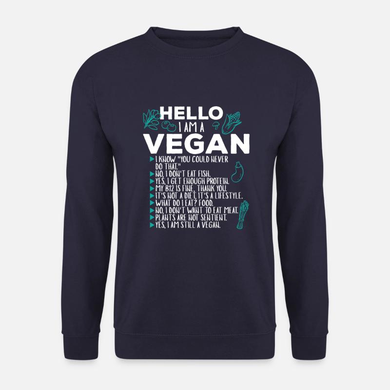 Vegan Fakten so lebe ich als Veganer - Unisex Pullover - Navy