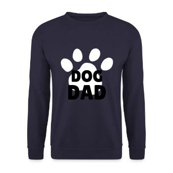 Hunde Pfote mit aufschrift Dog Dad - Unisex Pullover - Navy - Vorne - Alina (178cm) & Michal (187cm)