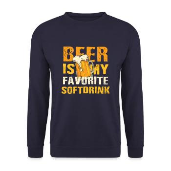 Beer Drunkard Funny Gift - Unisex Sweatshirt - navy - Front - Alina (178cm) & Michal (187cm)