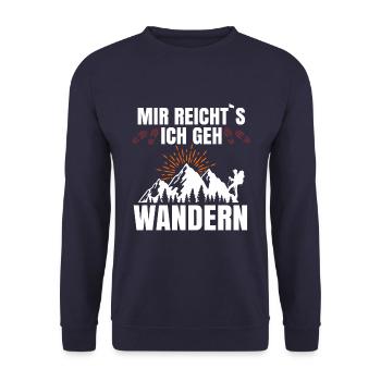 Mir reicht`s ich geh Wandern - Unisex Pullover - Navy - Vorne - Alina (178cm) & Michal (187cm)