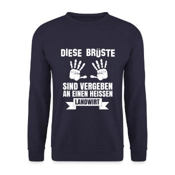 Diese Brüste Sind Vergeben - Unisex Pullover - Navy - Vorne - Alina (178cm) & Michal (187cm)