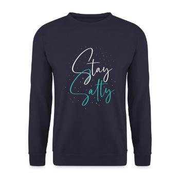 Salt for the world - Christian gift - Unisex Sweatshirt - navy - Front - Alina (178cm) & Michal (187cm)