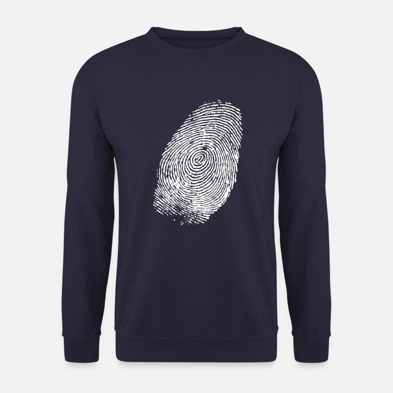 Fingerprint (White) - Unisex Sweatshirt - navy