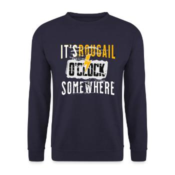 IT'S ROUGAIL O'CLOCK SOMEWHERE.. - Unisex Sweatshirt - navy - Front - Alina (178cm) & Michal (187cm)