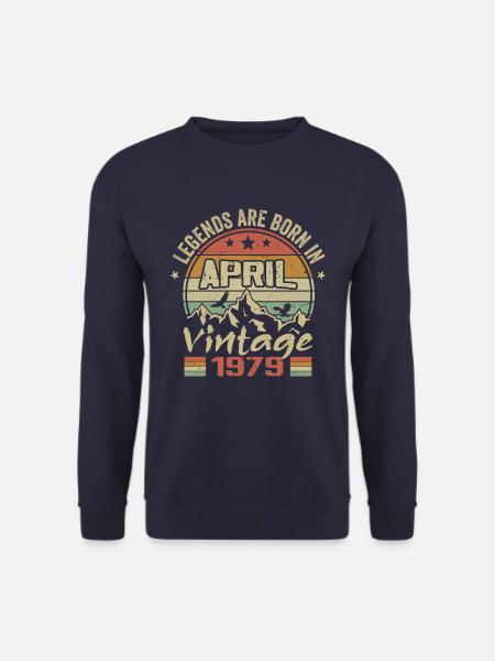 Jahrgang April 1979 Jahrgang - April 1979 Geschenk - Unisex Pullover - Navy