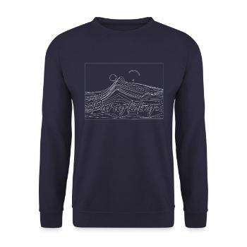 Paragliding Paralining Paraglider Sunset - Unisex Sweatshirt - navy - Front - Alina (178cm) & Michal (187cm)