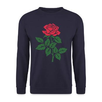 Rose - Unisex Sweatshirt - navy - Front - Alina (178cm) & Michal (187cm)