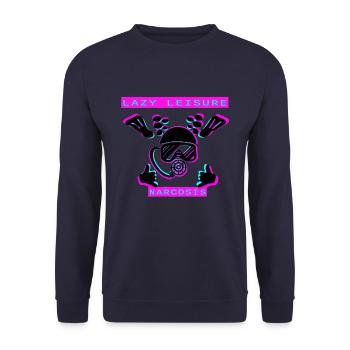 Lazy Leisure Narcosis Diver - Unisex Sweatshirt - navy - Front - Alina (178cm) & Michal (187cm)