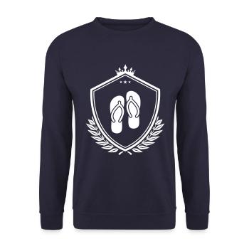 Flip-flops icon - Unisex Sweatshirt - navy - Front - Alina (178cm) & Michal (187cm)