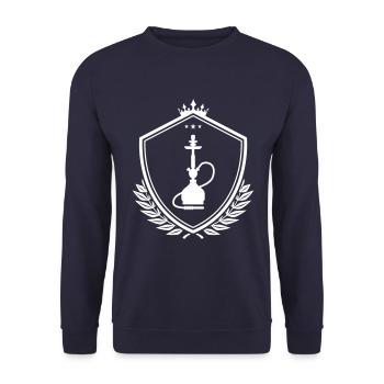 Bong Smoking Coat of Arms - Unisex Sweatshirt - navy - Front - Alina (178cm) & Michal (187cm)