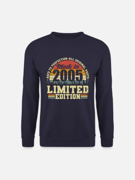 2005 Jahrgang Vintage Retro Geburtstag Geschenk - Unisex Pullover - Navy