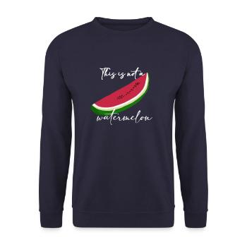 THIS IS NOT A WATERMELON - Unisex Pullover - Navy - Vorne - Alina (178cm) & Michal (187cm)