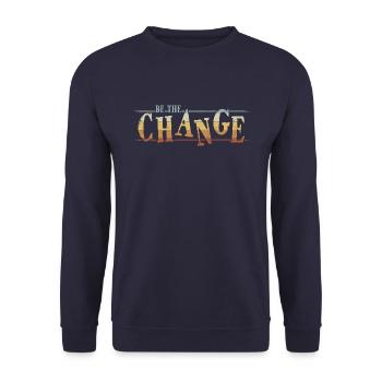 Be The Change! Spread tolerance, hope, love - Unisex Sweatshirt - navy - Front - Alina (178cm) & Michal (187cm)