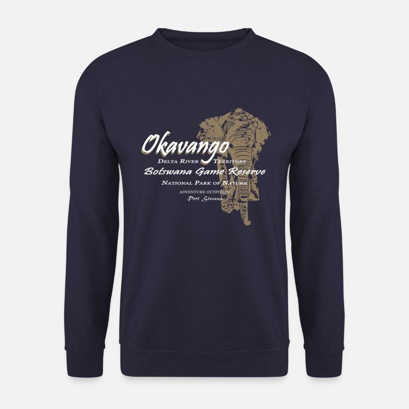 Okavango Elefant - Sweat-shirt Unisexe - marine