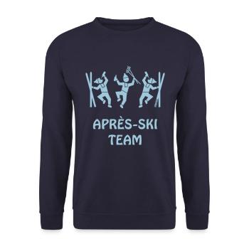 Après-Ski Team - Unisex Pullover - Navy - Vorne - Alina (178cm) & Michal (187cm)