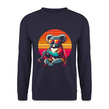 Clarinette Koala - Sweat-shirt Unisexe - marine - Devant - Alina (178cm) & Michal (187cm)