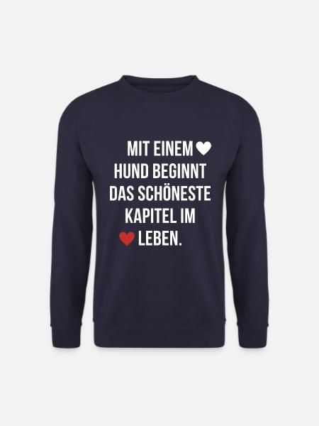 Hundemensch Hundespruch Hundeliebe - Unisex Pullover - Navy
