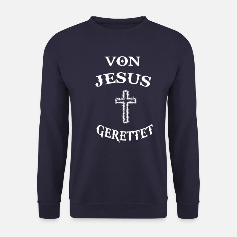 Jesus Christus Kreuz Erlöser Messias Religion - Unisex Pullover - Navy
