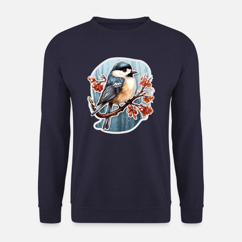 Kohlmeise im Winter - Unisex Pullover - Navy