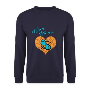 TEAM BIENE - Unisex Pullover - Navy - Vorne - Alina (178cm) & Michal (187cm)