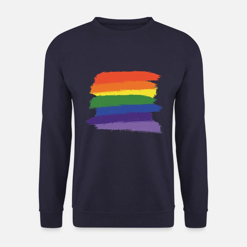Regenbogen-Pinsel (groß) - Unisex Pullover - Navy