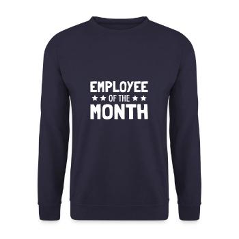 Employee of the Month Auszeichnung Arbeit Job - Unisex Pullover - Navy - Vorne - Alina (178cm) & Michal (187cm)