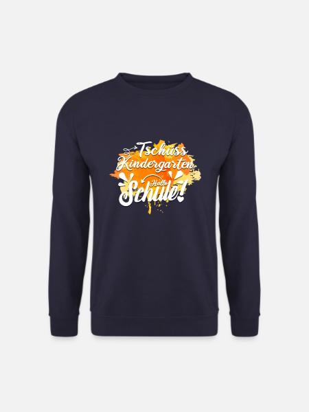 Tschüss Kindergarten hallo Grundschule Schulanfang - Unisex Pullover - Navy