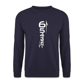 1N23456 motorcycle speed adrenaline tempo saying fun - Unisex Sweatshirt - navy - Front - Alina (178cm) & Michal (187cm)