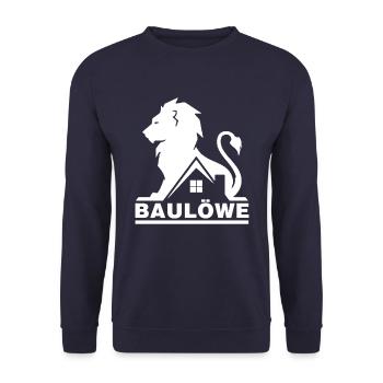 Baulöwe Hausbau Unternehmer Bauen Bauherr Fun - Unisex Pullover - Navy - Vorne - Alina (178cm) & Michal (187cm)