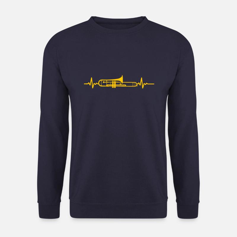 Posaune, Posaunist, Musiker, Blasmusik, Orchester - Unisex Pullover - Navy