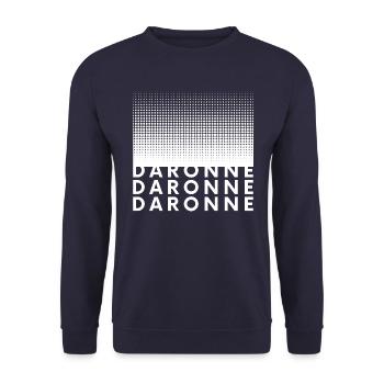 DARONNE - Sweat-shirt Unisexe - marine - Devant - Alina (178cm) & Michal (187cm)
