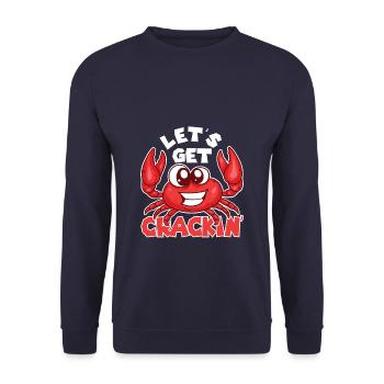 Drôle d’écrevisse bouillir le crabe Krebse Krabben Party - Sweat-shirt Unisexe - marine - Devant - Alina (178cm) & Michal (187cm)