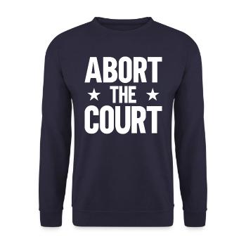 Abort the Court - Unisex Pullover - Navy - Vorne - Alina (178cm) & Michal (187cm)