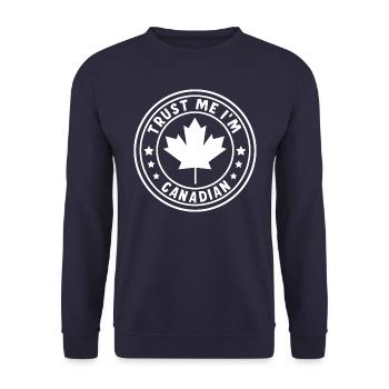 Trust Me, I Am Canadian - Unisex Sweatshirt - navy - Front - Alina (178cm) & Michal (187cm)